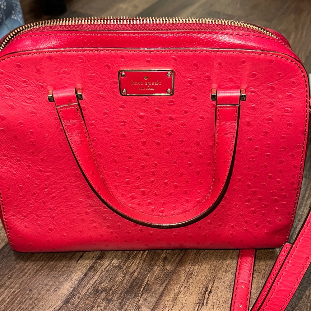 Kate Spade Textured Red Satchel - Picture 4 of 11